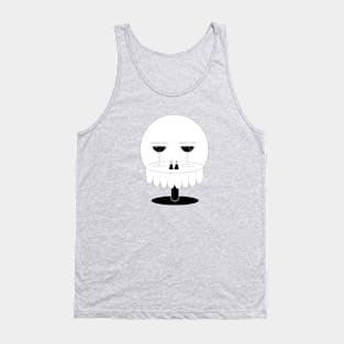 halloween date table illusion vector art skull Tank Top